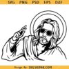 Cool Jesus with sunglasses SVG, Christian Faith Stencil SVG, Jesus Wearing Glasses SVG 