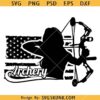 Girl archery flag SVG, Huntress American Flag Svg, Girl Archery Svg, Archery Hunter Svg