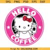 Hello Kitty Coffee SVG, Hello Kitty Starbucks Coffee SVG     