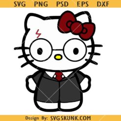Hello Kitty Harry Potter SVG, Hello Kitty Svg, Funny Harry Potter Svg     