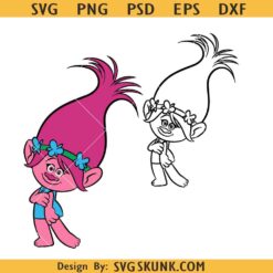Poppy Trolls SVG, Poppy Trolls Clipart SVG, Trolls svg    