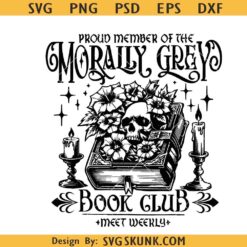 Proud member of the Morally Grey Book Club SVG, Vintage Bookish Png, Gift For Book Lover SVG  