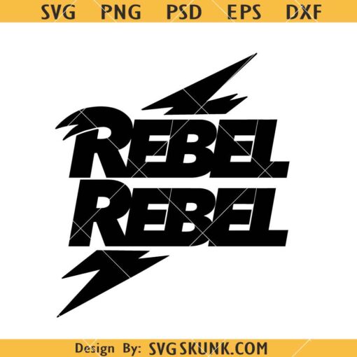 Rebel Rebel David Bowie SVG, Rebel Rebel Logo SVG, David Bowie PNG, rock and roll svg  