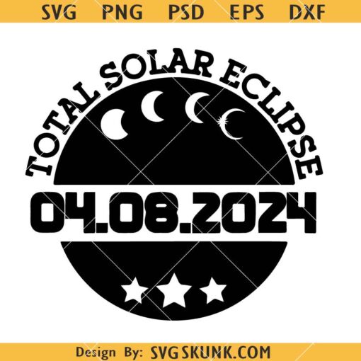 Total Solar Eclipse April 8th 2024 SVG, Solar Eclipse SVG, Total Solar Eclipse In Ohio SVG, Ohio 04 08 2024 SVG