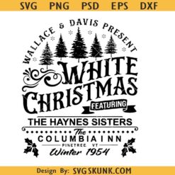 White Christmas Movie svg, White Movie 1954 SVG, Haynes Sisters Winter 1954 SVG     