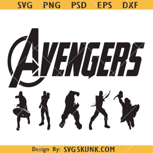 Avengers SVG, Marvel Svg, Super Hero Svg, Avengers Heroes Logo Svg, Marvel Logo Svg    