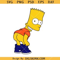 Bart Simpson pants down SVG, Homer SVG, Bart Simpson Pants SVG   
