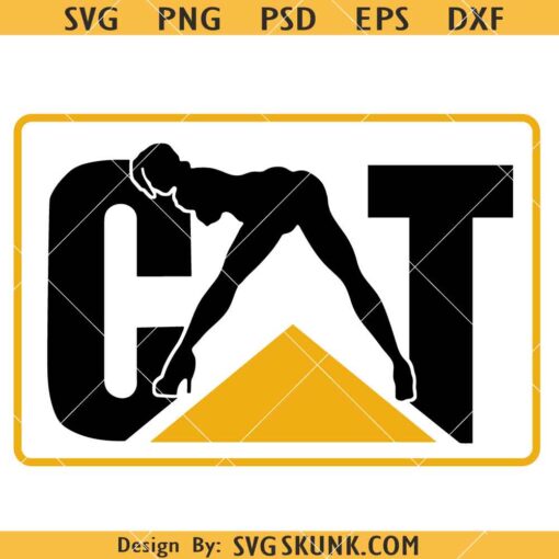CAT caterpillar girl SVG, CAT woman logo SVG, CAT woman SVG, Sexy SVG   