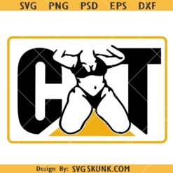 CAT logo woman SVG, CAT woman SVG, Sexy SVG   