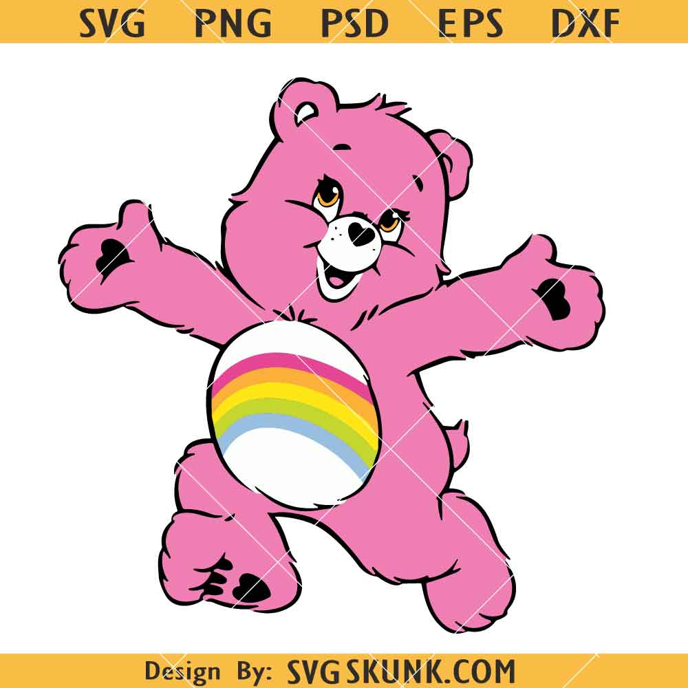 Cheer bear SVG, Care Bears Cheer Bear SVG, Bears Pride mom svg, Bears ...