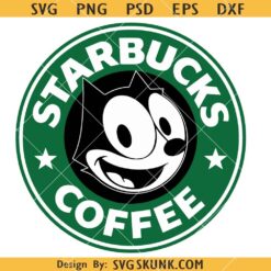 Felix the Cat Starbucks Coffee SVG, Felix Funny Coffee Svg, Cartoon Disney Coffee Svg, Cute Cat Svg   