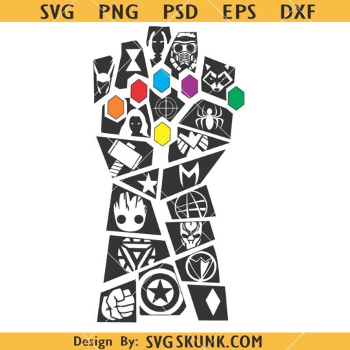 Gaunlet Avengers SVG, Avengers svg, Thanos svg, infinity gauntlet svg, marvel svg     