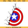 Half cracked Captain America shield SVG, Captain America Rustic Shield Svg, Captain America Shield Svg   