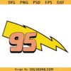 MCQueen 95 Logo SVG, Lightning McQueen Car 95 SVG    