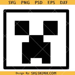 Minecraft Game head SVG, Mncrft SVG, Creeper Minecraft Svg, Gamer Svg, Video Game Svg, Game Head svg