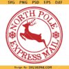 North Pole Express Mail SVG, Express Delivery Svg, Christmas Stamp Svg, Mail Svg       