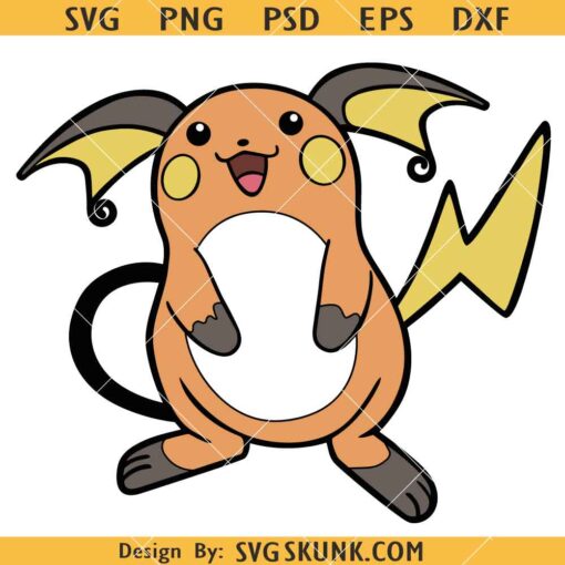 Raichu SVG, Pokemon SVG, Pikachu Evolution Svg, Pichu Pikachu Raichu Svg, Pokemon Go Svg    
