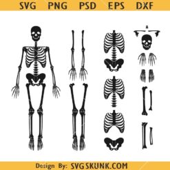Skeleton Parts SVG, Skeleton Svg, Skull Svg, Skeleton Halloween SVG      
