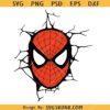 Spiderman Face Cracked wall Svg, Spiderman Svg, Spiderman Bursting Through A Wall SVG   