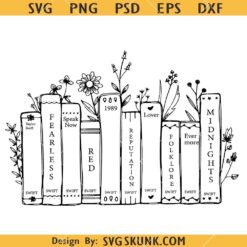 Taylor Swift albums Floral books SVG, The Midnights Taylor Swift SVG, Taylor Swift Albums 2022 SVG       