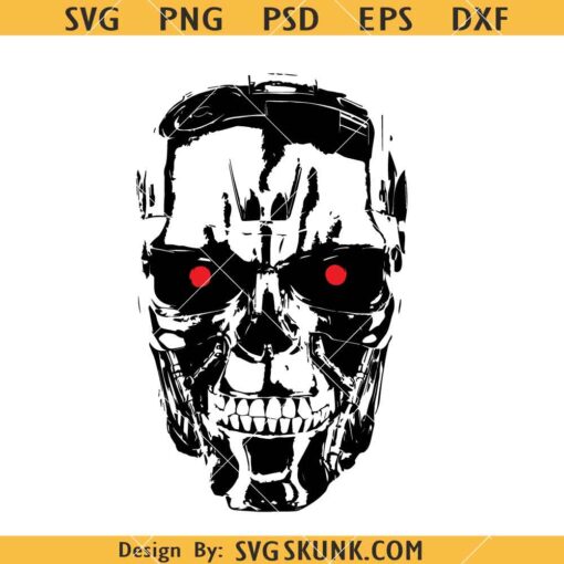 Terminator Skynet Skull SVG, Terminator svg, Arnold Schwarzenegger svg    