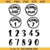 Thing 1 Thing 2 SVG, Dr Seuss SVG, Funny School SVG   