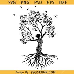 Woman tree of life SVG, Women Empowerment SVG, Woman Tree SVG     