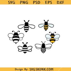 Adorable Bee SVG, Bumble Bees SVG, Honey Bee SVG      