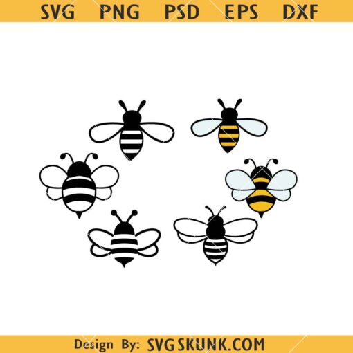 Adorable Bee SVG, Bumble Bees SVG, Honey Bee SVG      