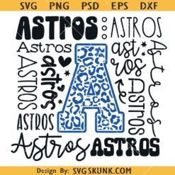 Astros Typography Svg, Astros svg, Astros cheer svg, Team Spirit svg, School shirt SVG