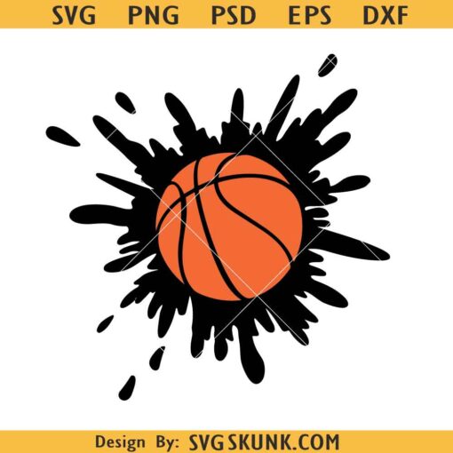 Basketball splash svg, basketball shirt svg, basketball mom svg      