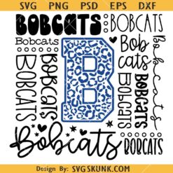 Bobcats Typography Svg, Bobcats svg, Bobcats cheer svg, Team Spirit svg, School shirt SVG     