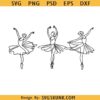 Ballerina Dancers Line art SVG, Ballerina SVG, Ballet Dancer Clipart, Ballet Svg