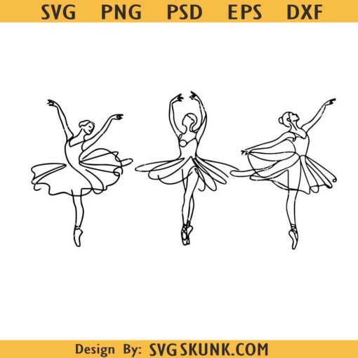 Ballerina Dancers Line art SVG, Ballerina SVG, Ballet Dancer Clipart, Ballet Svg