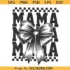 Mama checkered Coquette Bow Svg, Grunge Mama SVG, Mother’s Day SVG       