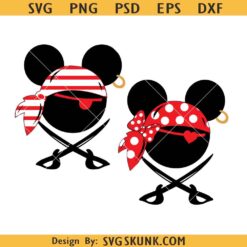 Mickey Minnie Pirates SVG, Mickey Pirate svg, Minnie Pirate svg, family Disney vacation svg