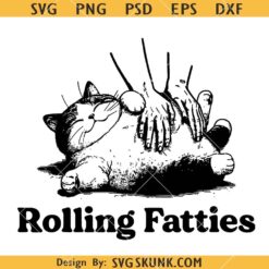 Rolling Fatties Cat SVG, Funny Cat SVG, Cute Cat SVG, Rolling Fatties PNG          
