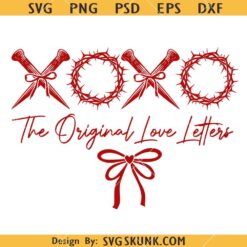 Xoxo the Original love letter Coquette Bow Svg, Coquette Easter Bow SVG  