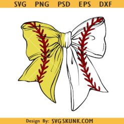 Baseball and Softball Coquette bow svg, Coquette Bows Svg, Coquet Bow Baseball Svg, Sport Mom Svg