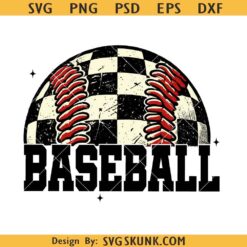 Baseball retro checkered SVG, Baseball mom svg, Baseball season svg, Retro Baseball shirt Png svg