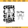 Cheer mama coquette bow svg, Wavy Letters SVG, Cheer coquette bow svg, Cheer mama svg