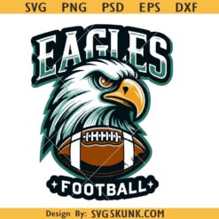 Eagles football mascot SVG, Eagle head svg, Eagles football svg, bird gang svg