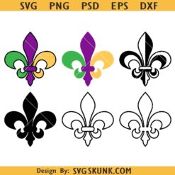 Fleur de Lis Svg Bundle, Saints Fleur Symbol Svg, Fleur de Lis Clipart, Mardi Gras Svg