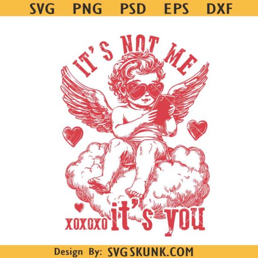 It’s not me it’s you svg, Anti Valentine's Day svg, Snarky Cupid Valentines svg png