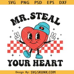 Mr Steal Your Heart checkered SVG, Mr. Steal Your Heart SVG