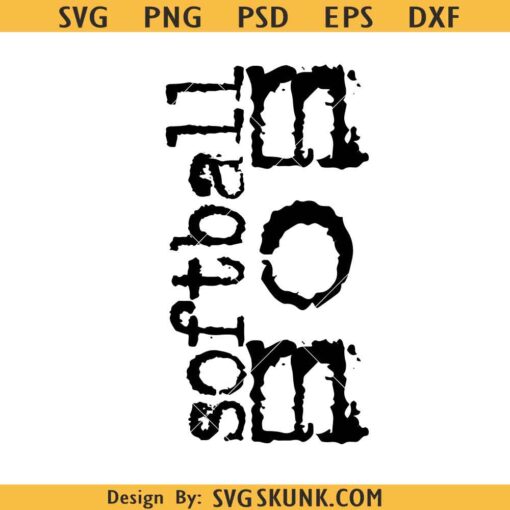 Softball mom typography design