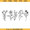 Wildflowers svg bundle, Wildflowers svg, floral svg, cute flowers svg, flower bouquet svg