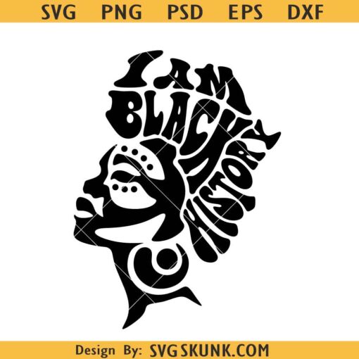 Afro woman black history SVG, I am black history svg, Africa map black woman svg