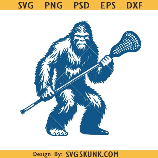 Bigfoot Play Lacrosse SVG, Youth Boys Bigfoot Lacrosse Player SVG PNG