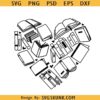 Books Heart SVG, Book lover svg, heart of books svg, librarian svg